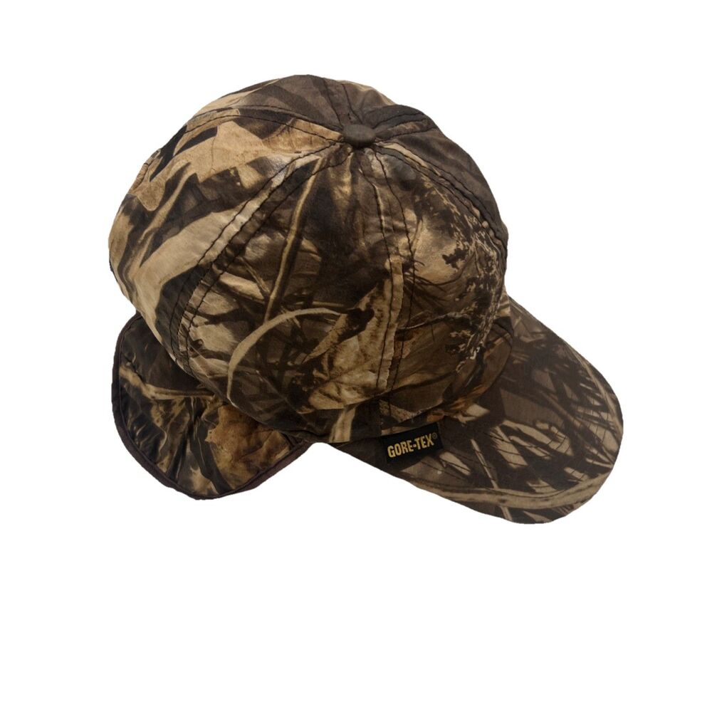 Ducks Unlimited Bottomland Camo Thinsulate 40g Ear Flap Strapback Hat Gore-Tex